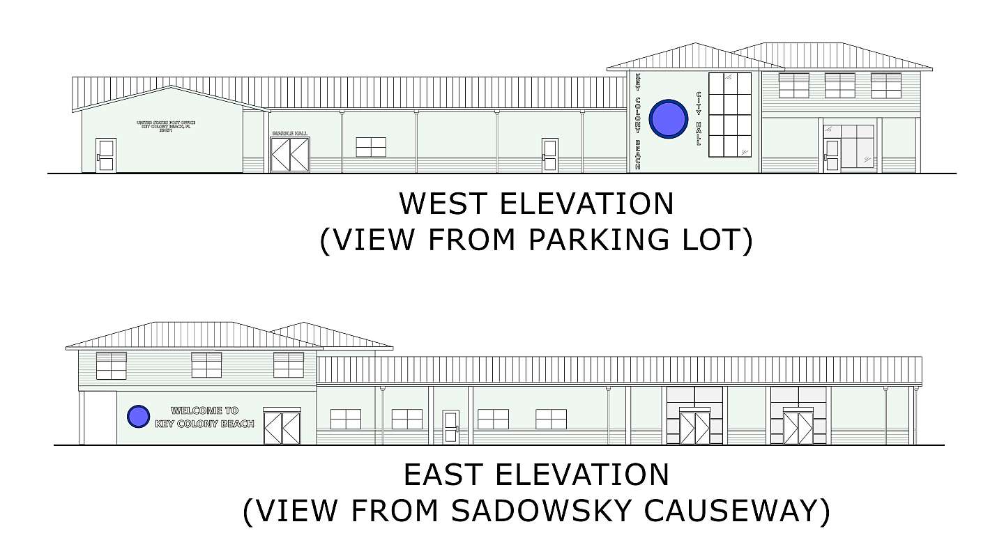 East and West elevations for this proposal